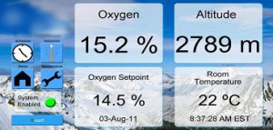 Equine Health Centre Altitude Training Systems taking equine athlete training to new heights the control screen