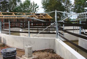 A Seawalker horse water walker under construction